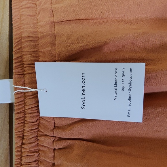SooLinen Casual Rust Women's Pants Size S - Picture 5 of 5